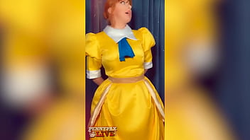 Stunning redhead penny pax pleasures herself with a dildo in a role play adventure