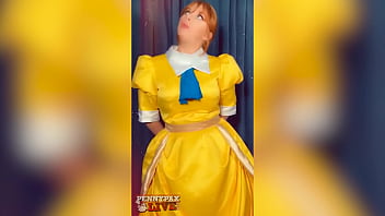 Stunning redhead penny pax pleasures herself with a dildo in a role play adventure