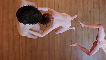 House party threesome in the living room goes crazy