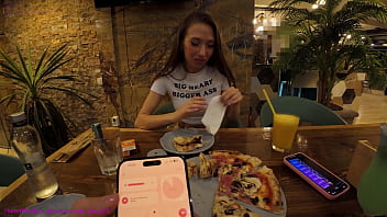 He took control of my vibrator on a date and give me multiple orgasms