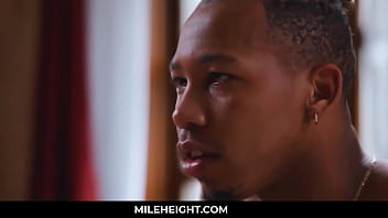 Slutish ginger wife awaits her husband's black colleague in her bed