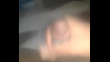 Black cock cumming and hits phone