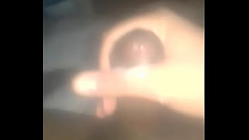 Black cock cumming and hits phone