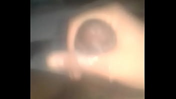 Black cock cumming and hits phone