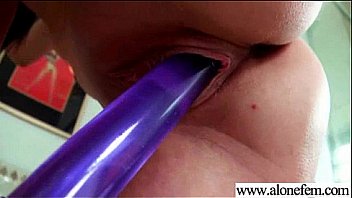 Alone girl get lots of toys to play with her body video 17