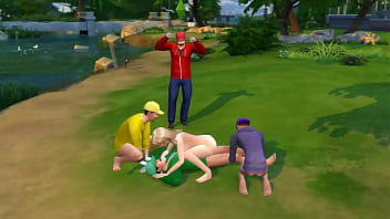 Mario has to watch his wife peach get fucked after losing game