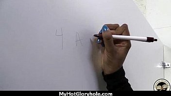 Ebony teen shows off her blowjob skills at gloryhole 14