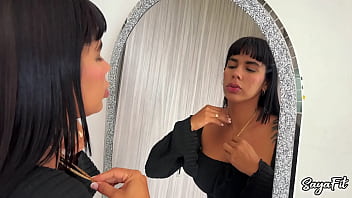 Sayafit seduces her boyfriend with a butt plug in her big ass and lots of hot squirting