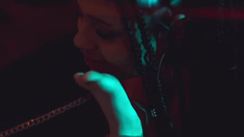 Lesbian threesome foot slave