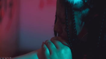 Lesbian threesome foot slave