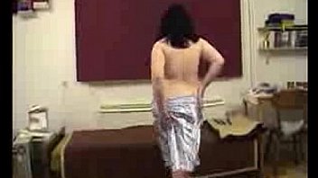 Chubby wife dancing and strip