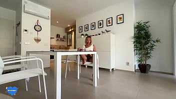 Step sister likes to suck under tables in the kitchen