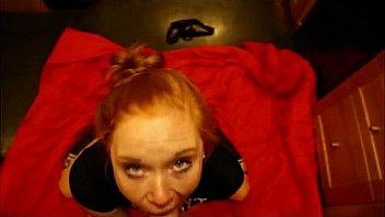 Gorgeous ginger amateur pov blowjob