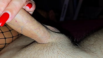 Mature woman in a plaid bodysuit and high heels loves to fuck