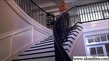 Alone girl start play with crazy stuff as sex toys mov 01