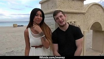 Desperate teen naked in public and fucks to pay rent 15