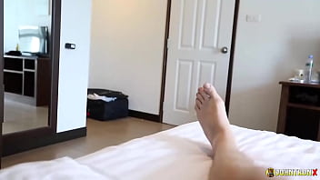 Johntronx sexy thai kitty in lingerie sucks and rubs my cock