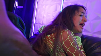 Two tiny sluts pussyfucked threesome