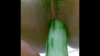 My boyfriend cock and cucumber inside my pussy