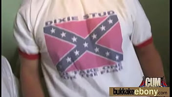 First time ebony with a group of white dicks 18