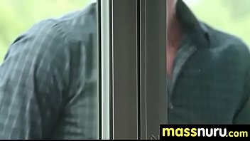 Nuru massage ends with a hot shower fuck 5