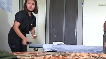 Happy massage in spa