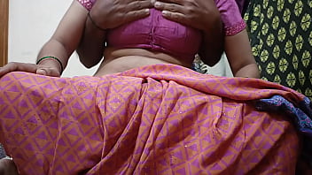 South indian couple saree mast chudai with voice
