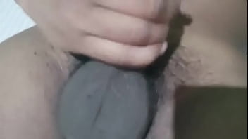 Blockdilo hot black cock hand job with oily