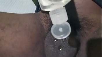 Blockdilo hot black cock hand job with oily
