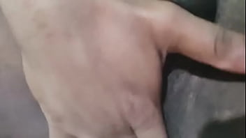 Blockdilo hot black cock hand job with oily