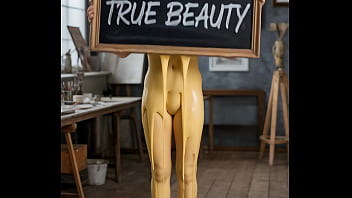 Nude woman covered by cheese