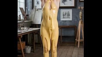 Nude Woman Covered By Cheese thumbnail
