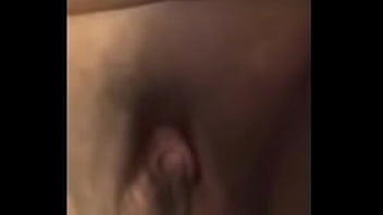 Black girl playing with her pussy with a toy