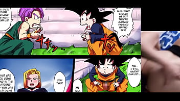 Viendo porno de dragon ball para que se caliente mi m
