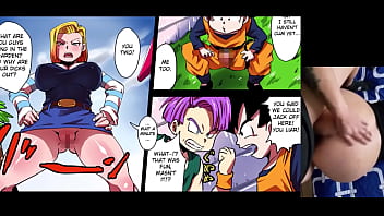 Viendo porno de dragon ball para que se caliente mi m