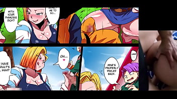 Viendo porno de dragon ball para que se caliente mi m