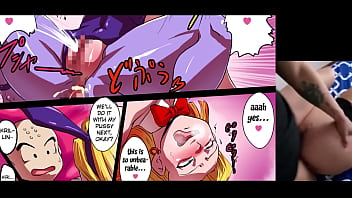 Viendo porno de dragon ball para que se caliente mi m