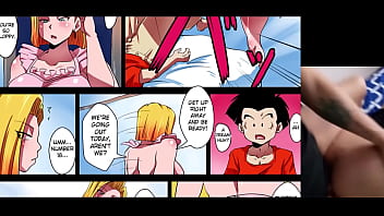 Viendo porno de dragon ball para que se caliente mi m