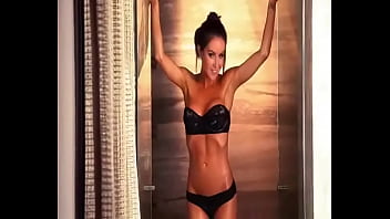 Italian actress dances in a short skirt and shows her panties