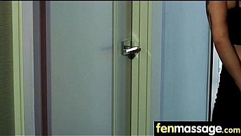 Sexy teen babe sucks and fucks at the massage table 17