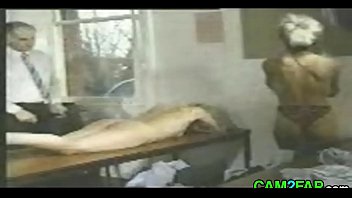 Blonde teen gets punished class