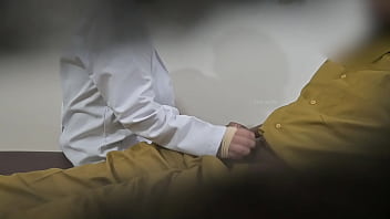 Lorry driver dick jerked in clinic