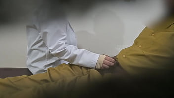 Lorry driver dick jerked in clinic