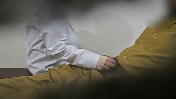 Lorry driver dick jerked in clinic