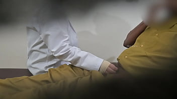 Lorry driver dick jerked in clinic