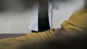 Lorry driver dick jerked in clinic