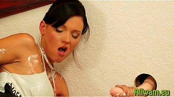 Slimy surprise for two hot babes