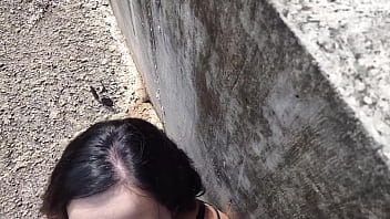 Hot chubby girl fucking in the street in front of people