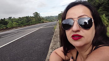 Hot chubby girl fucking in the street in front of people