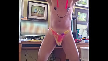 Pervy Papifachero Enjoying His Sheer Tropical Thong Boner Bulge With His Horny Thong Loving Friend #bulge #bulgespy #bul thumbnail